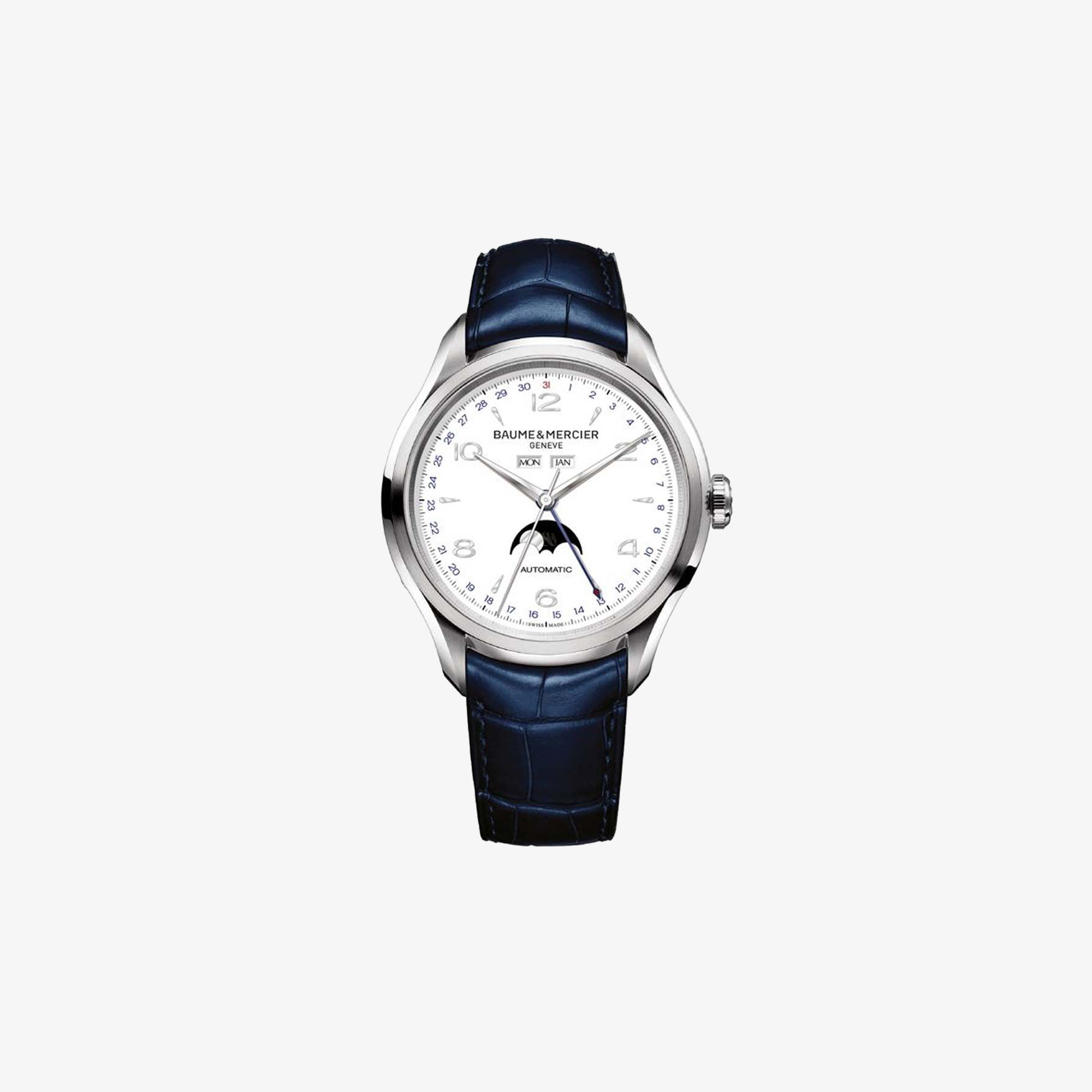 BAUME ET MERCIER CLIFTON DAY-DATE-MONTH-MOON PHASE