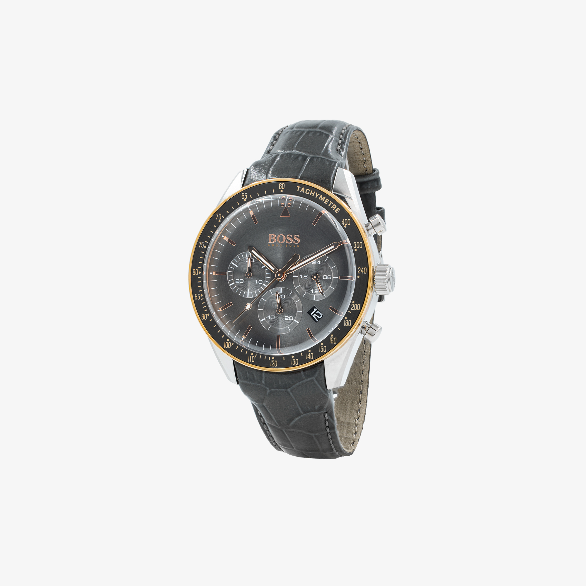 HUGO BOSS CHRONO DATE WITH GOLDPLATED RING