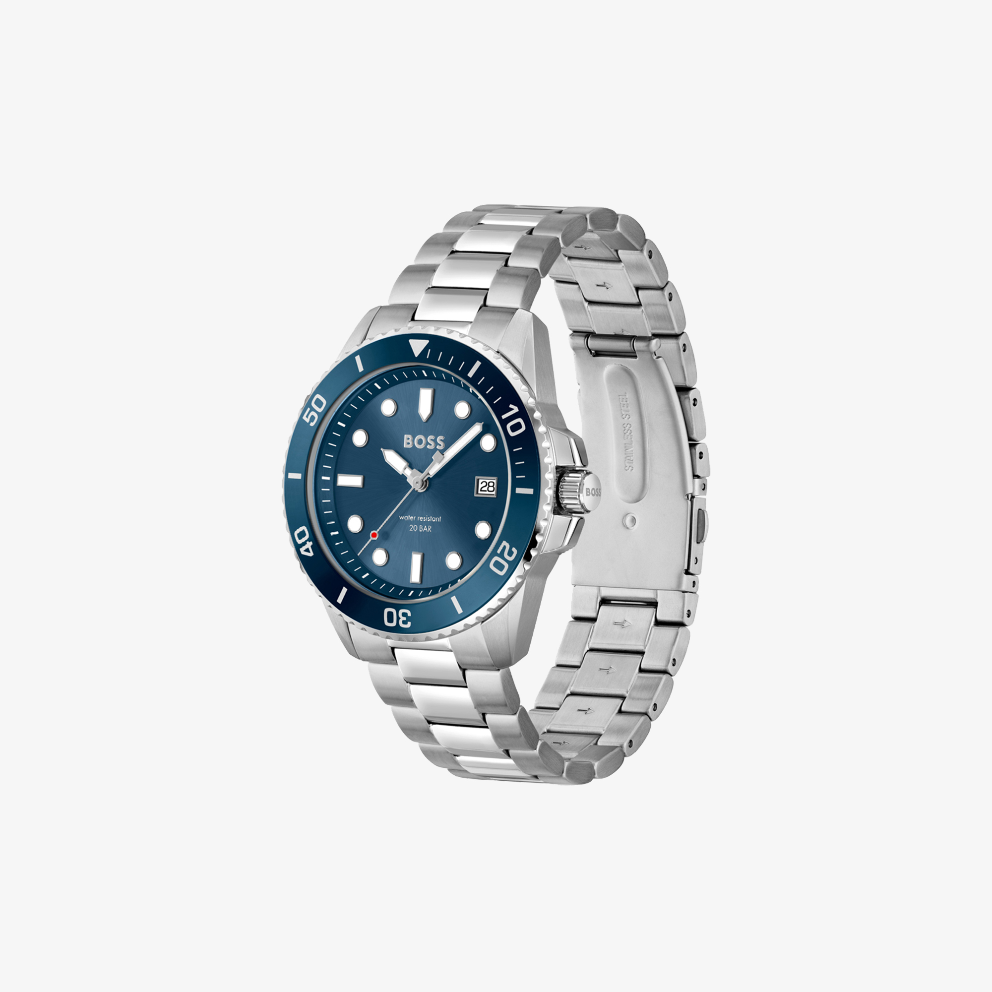 HUGO BOSS ACE WATCH WITH BLUE DIAL