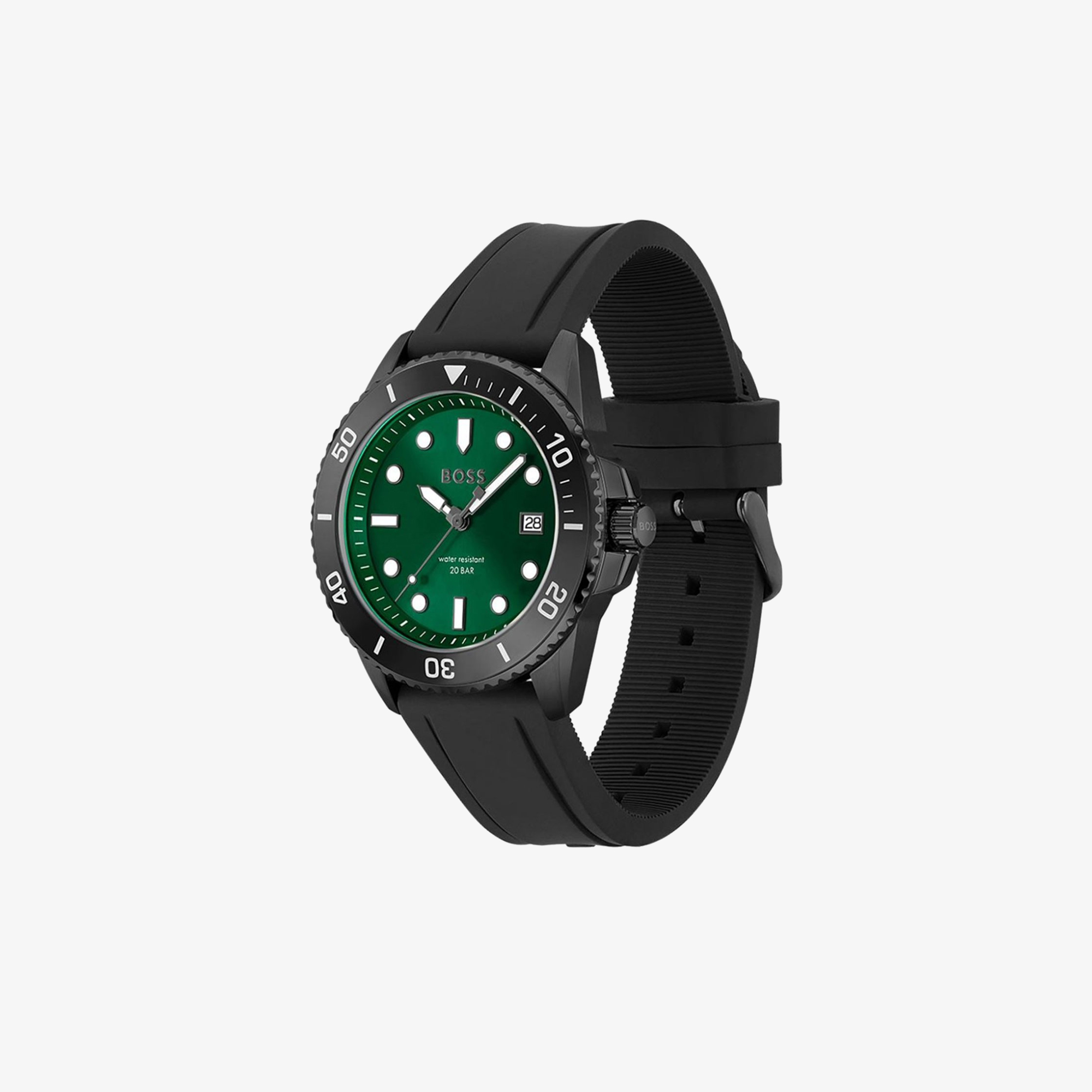 HUGO BOSS ACE WATCH WITH GREEN DIAL