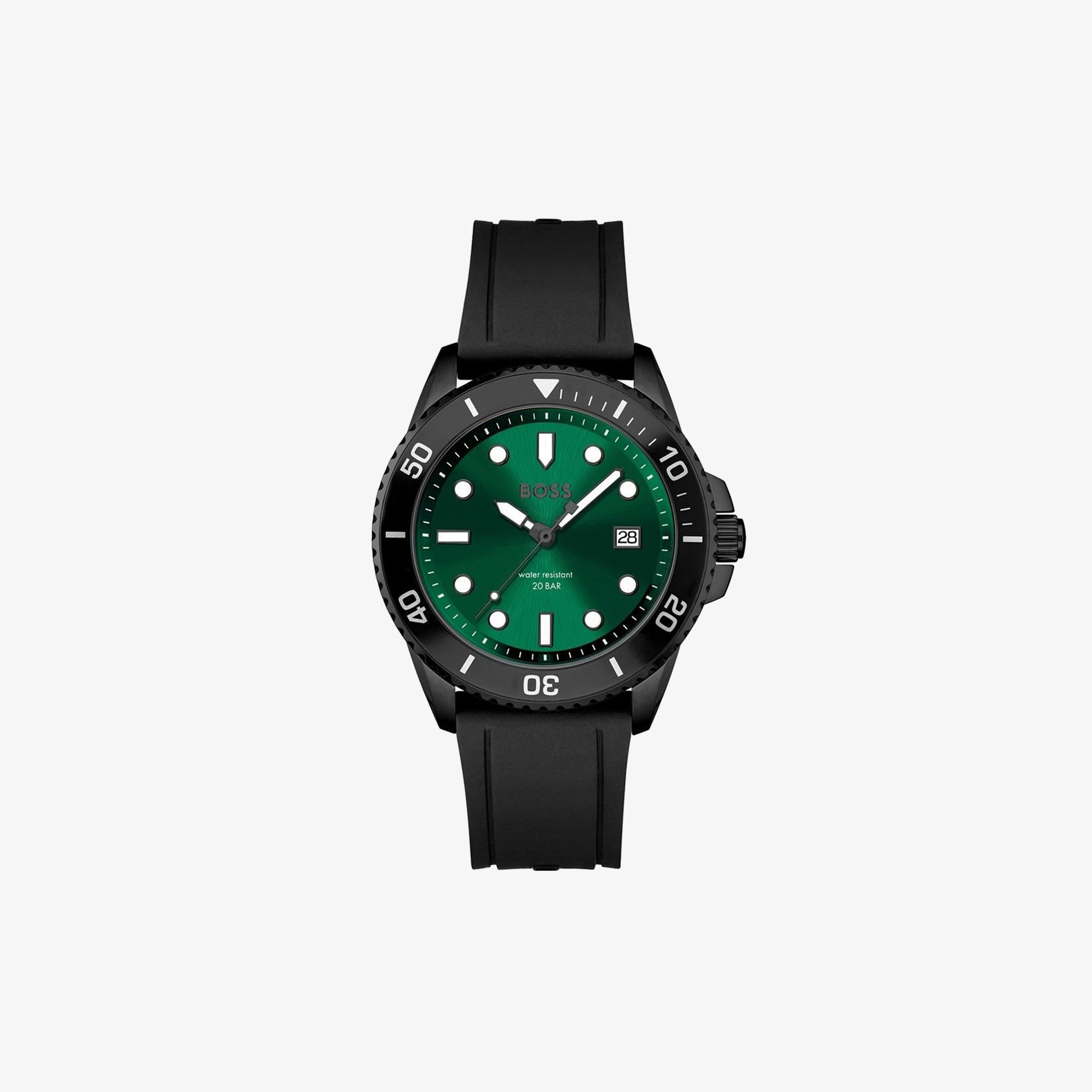 HUGO BOSS ACE WATCH WITH GREEN DIAL