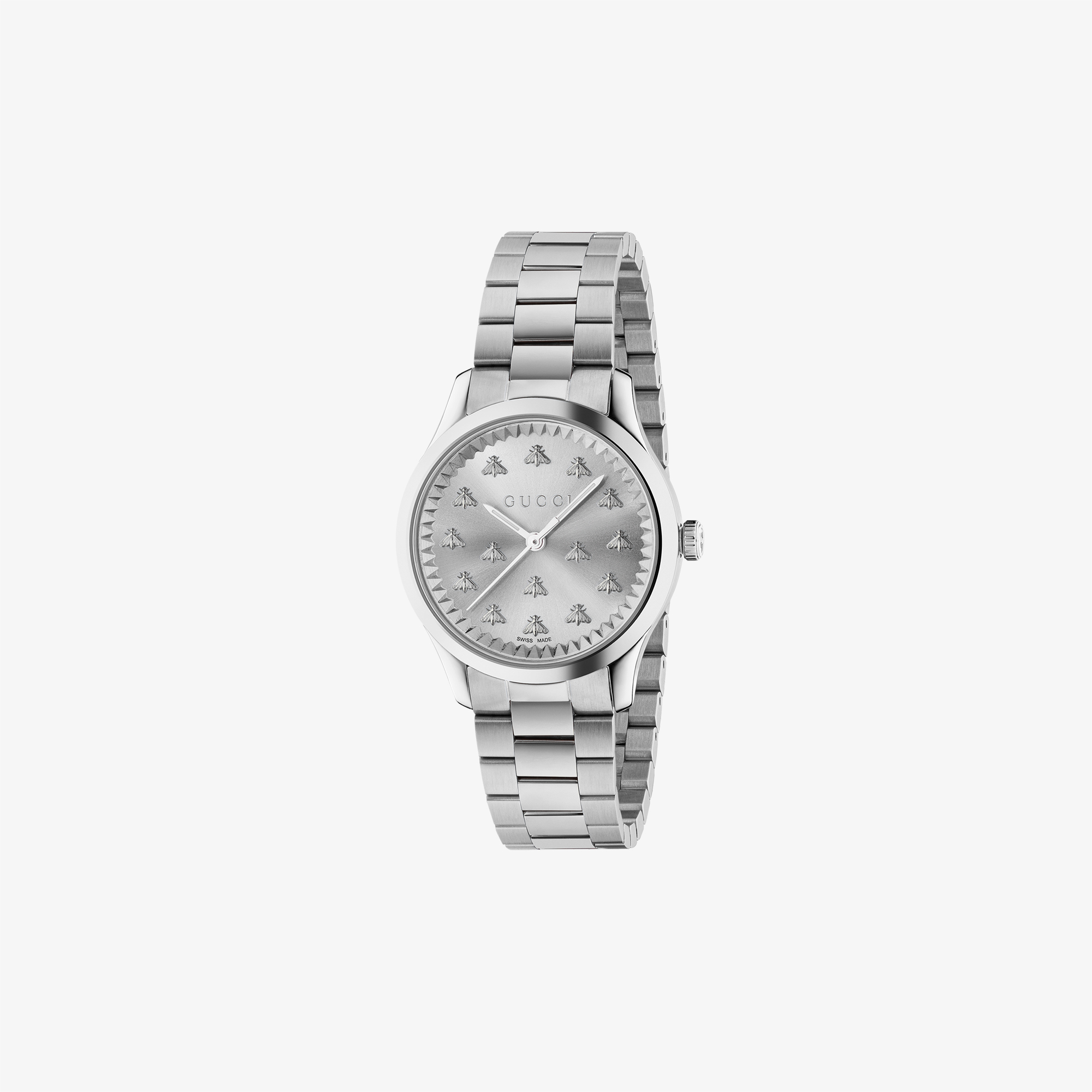 GUCCI G-TIMELESS STEEL WATCH WITH BEES
