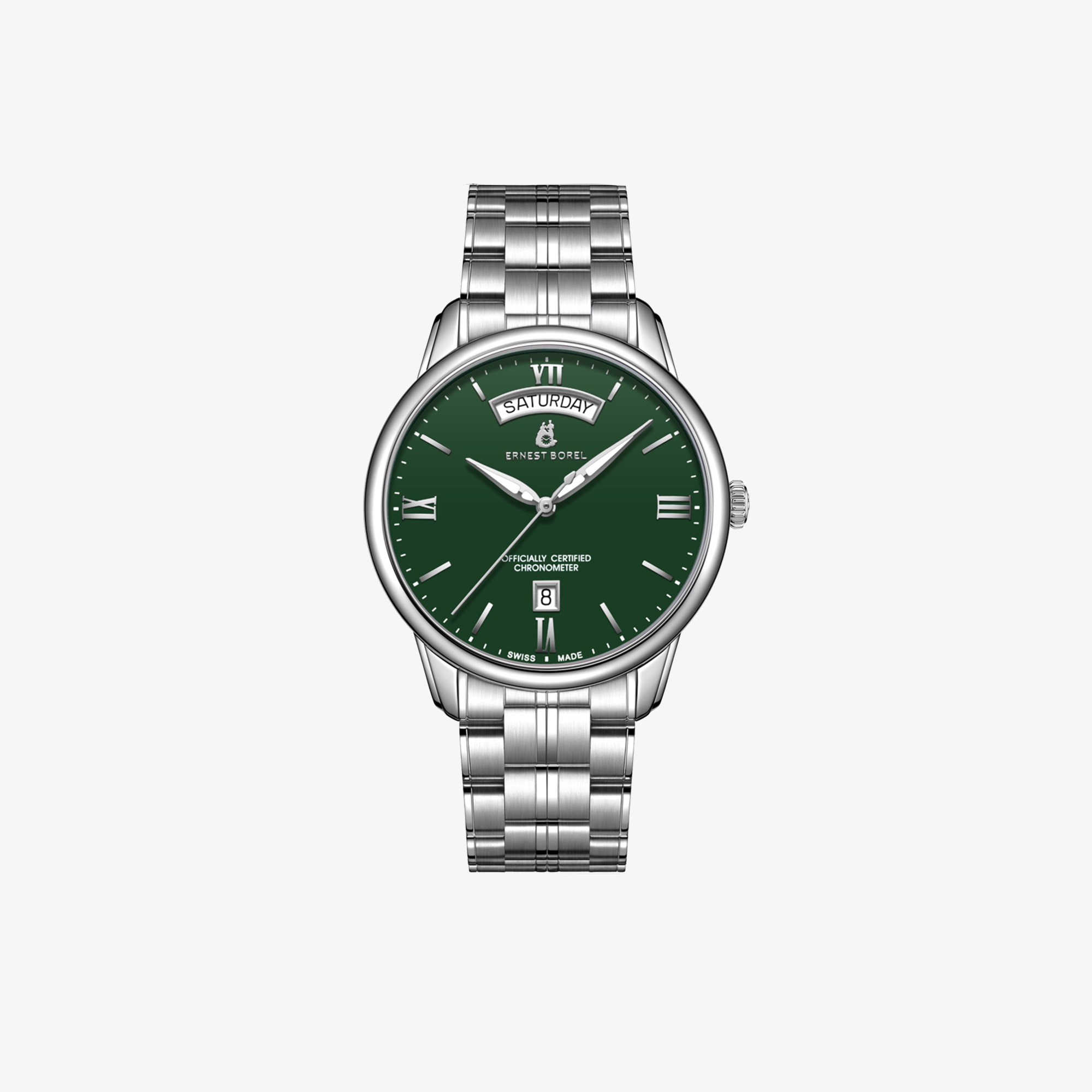 ERNEST BOREL RETRO WATCH WITH GREEN DIAL