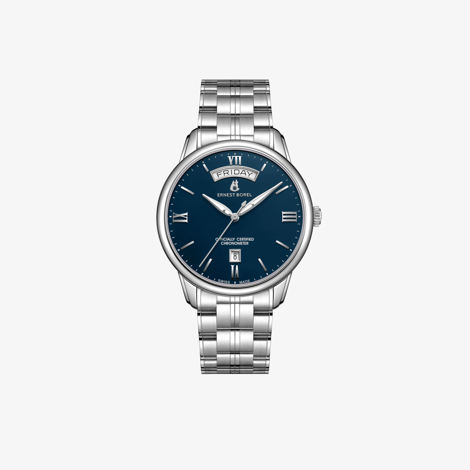 ERNEST BOREL RETRO WATCH WITH BLUE DIAL