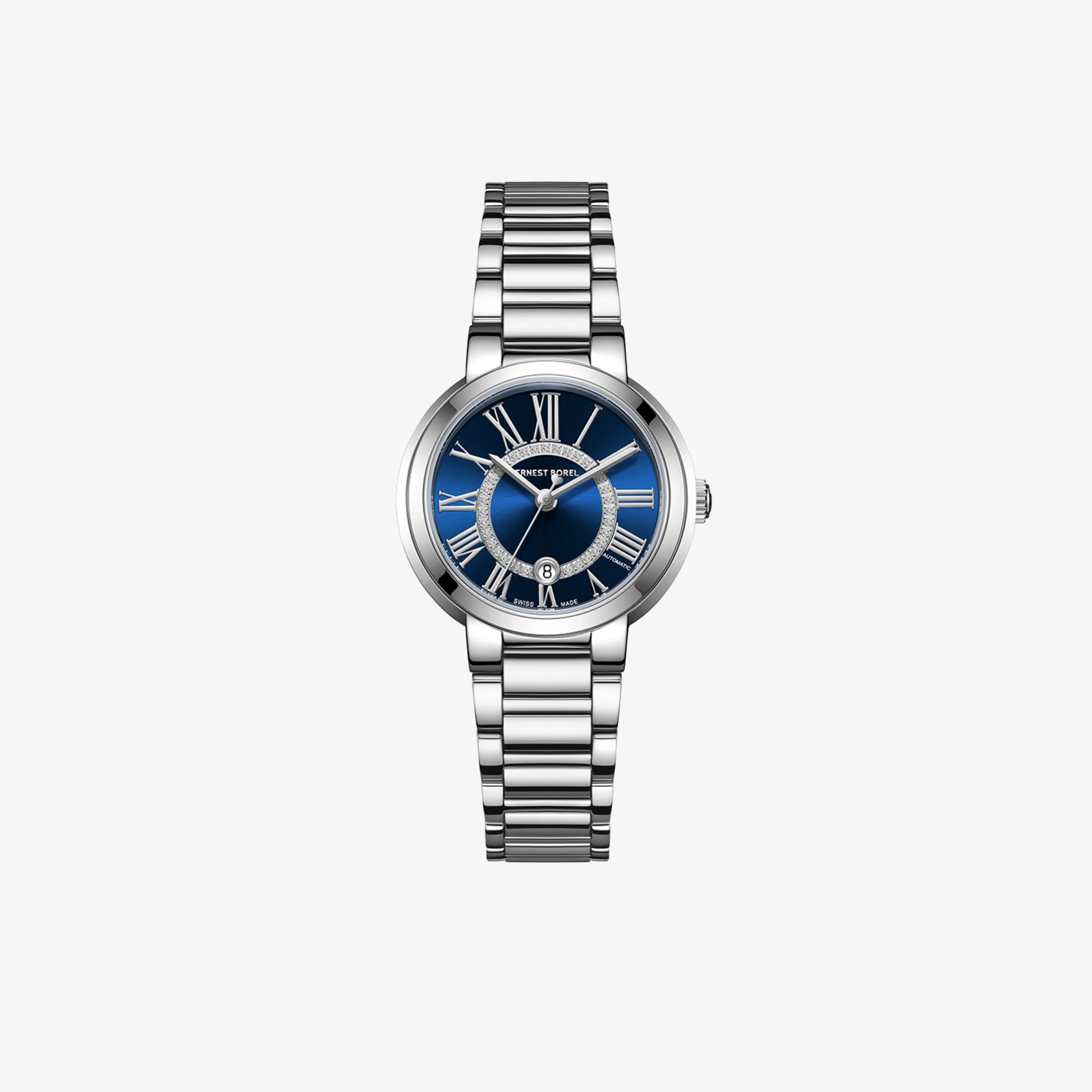 ERNEST BOREL WOMEN'S GALAXY WATCH WITH BLUE DIAL AND DIAMONDS