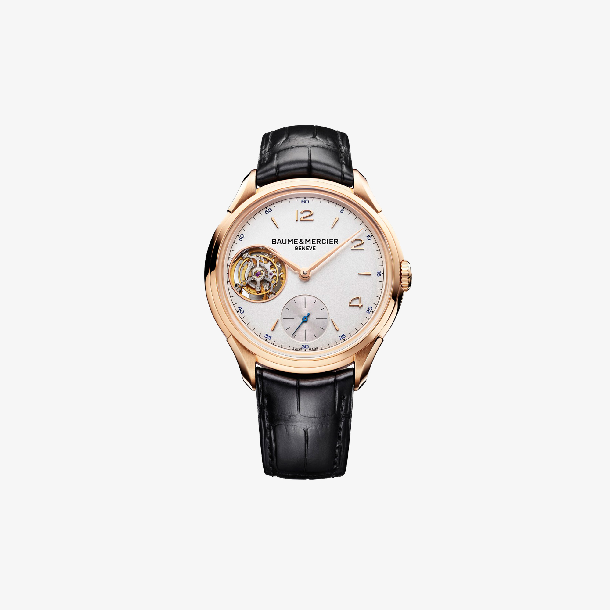 BAUME ET MERCIER CLIFTON TOURBILLON 18K ROSE GOLD MEN'S WATCH