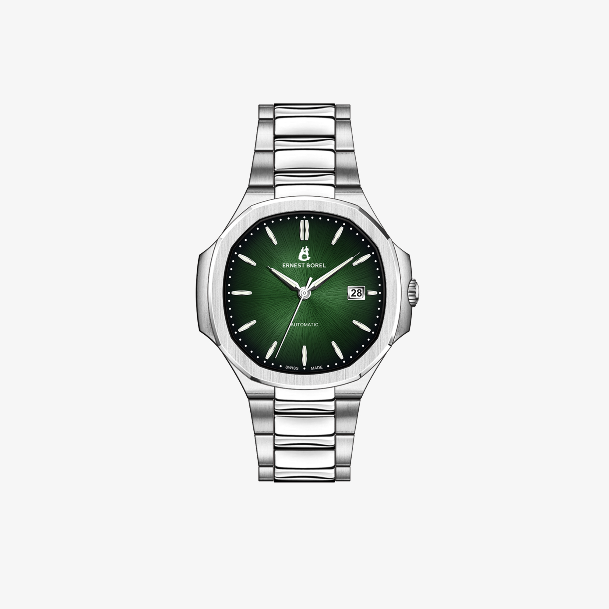 ERNEST BOREL RETRO WATCH WITH GREEN DIAL